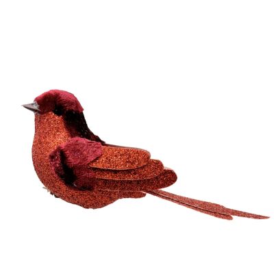 Red Glitter Wings Bird