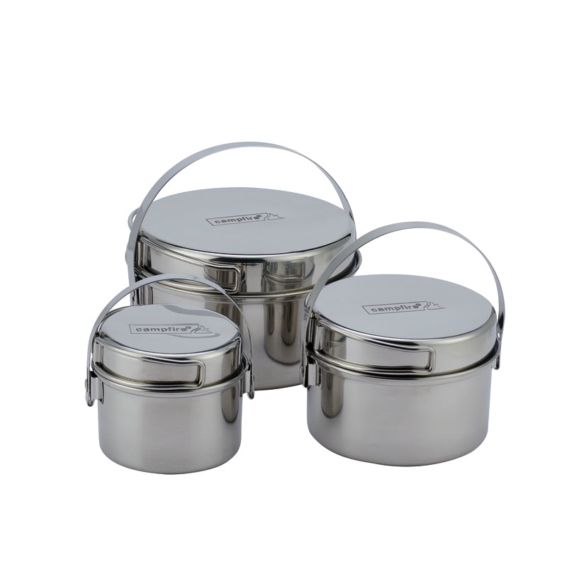 Campfire 6pc Stainless Steel Pot Set