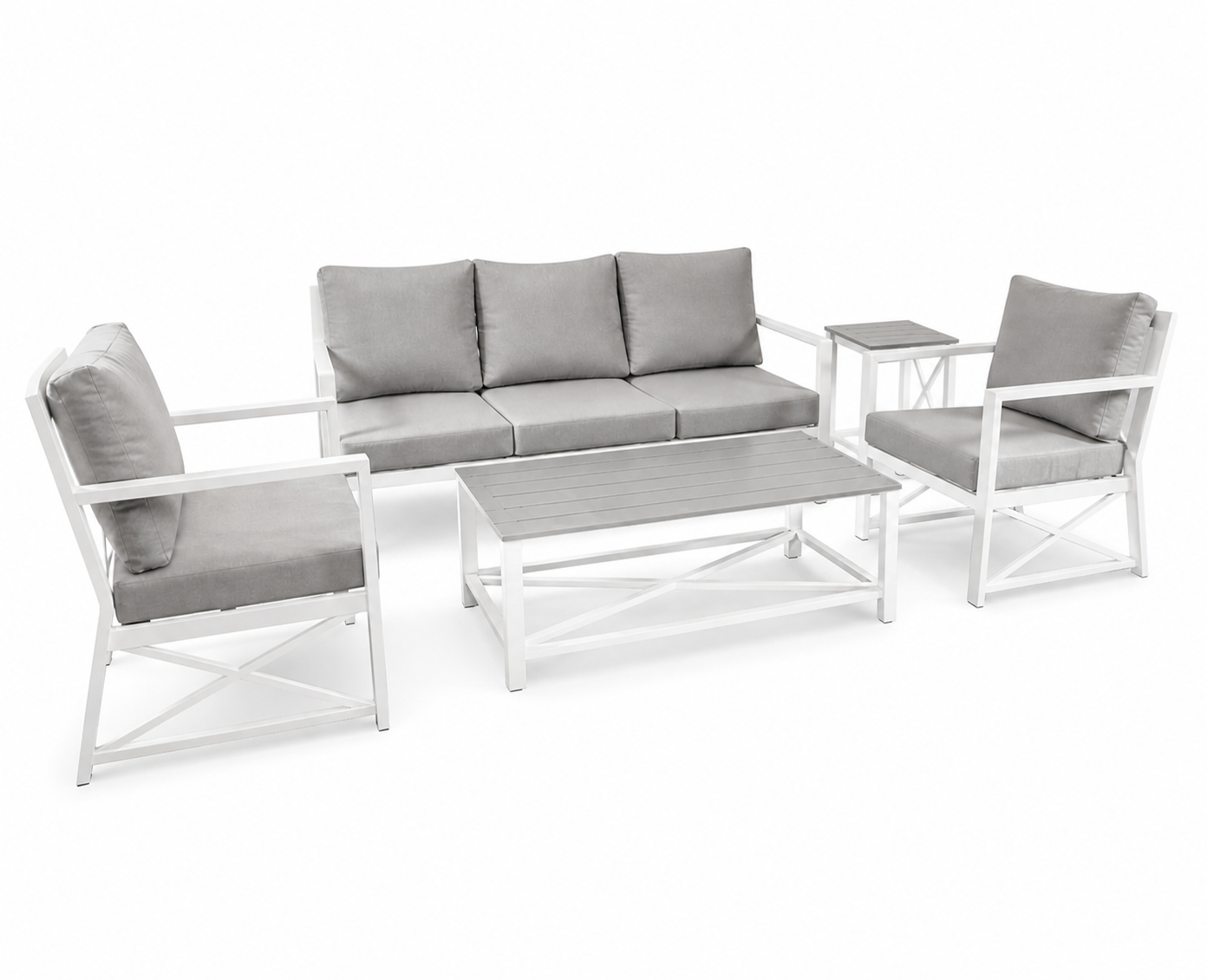 Bridgeport 5 Piece Casual Setting - White