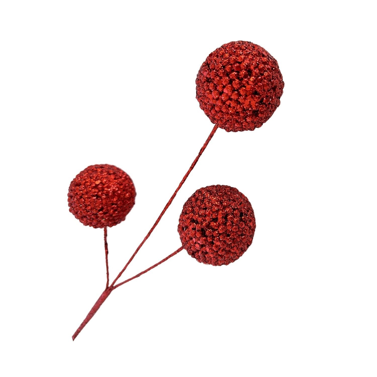 Red 3 Ball Glitter Spray