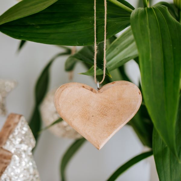 Lucia Wooden Christmas Tree Ornament - Heart