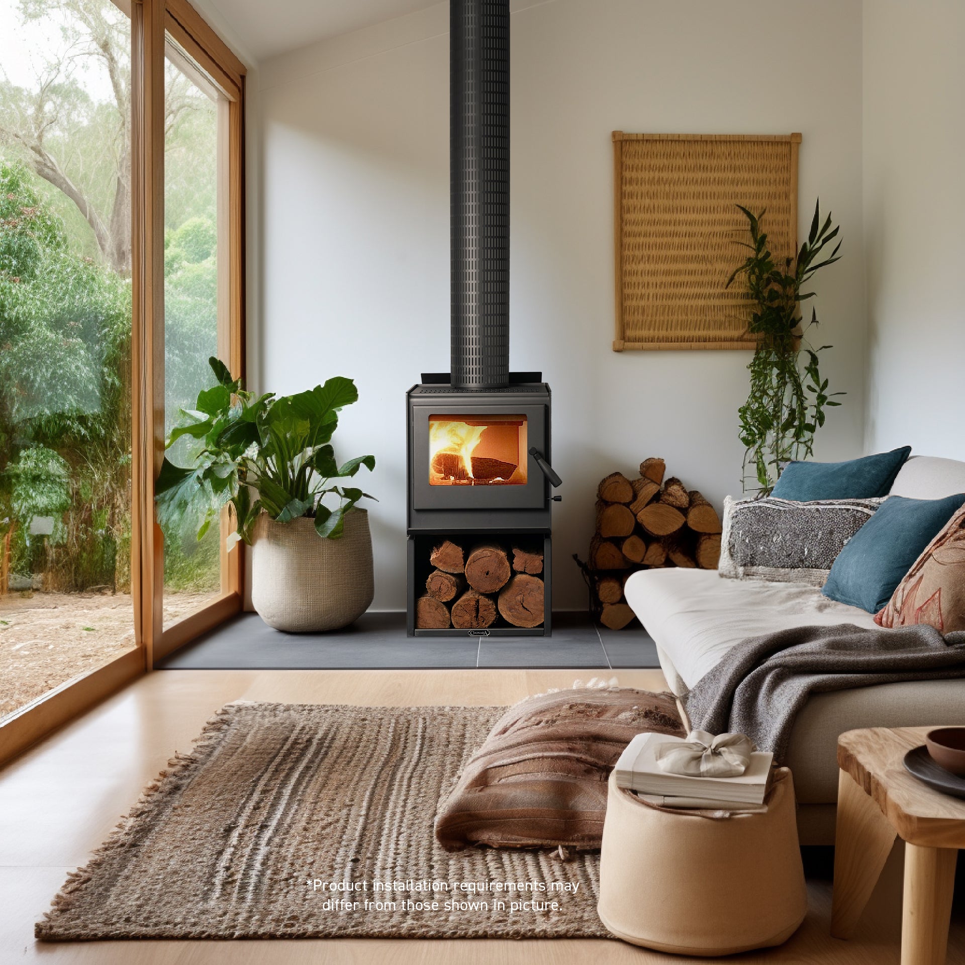 Coonara Aussie Radiant Stacker - Freestanding Wood heater plus Trivet