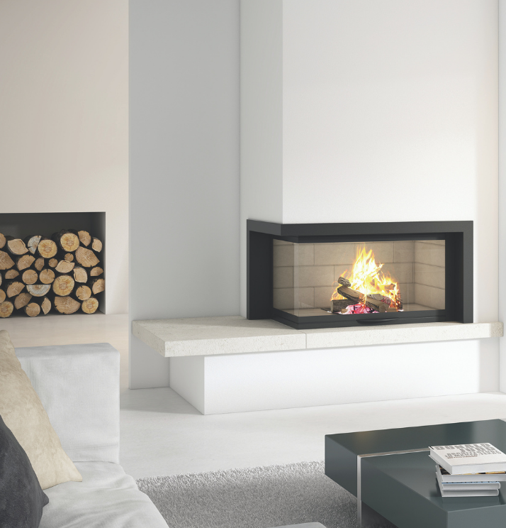 Axis H1200VL Inbuilt Corner Wood Heater