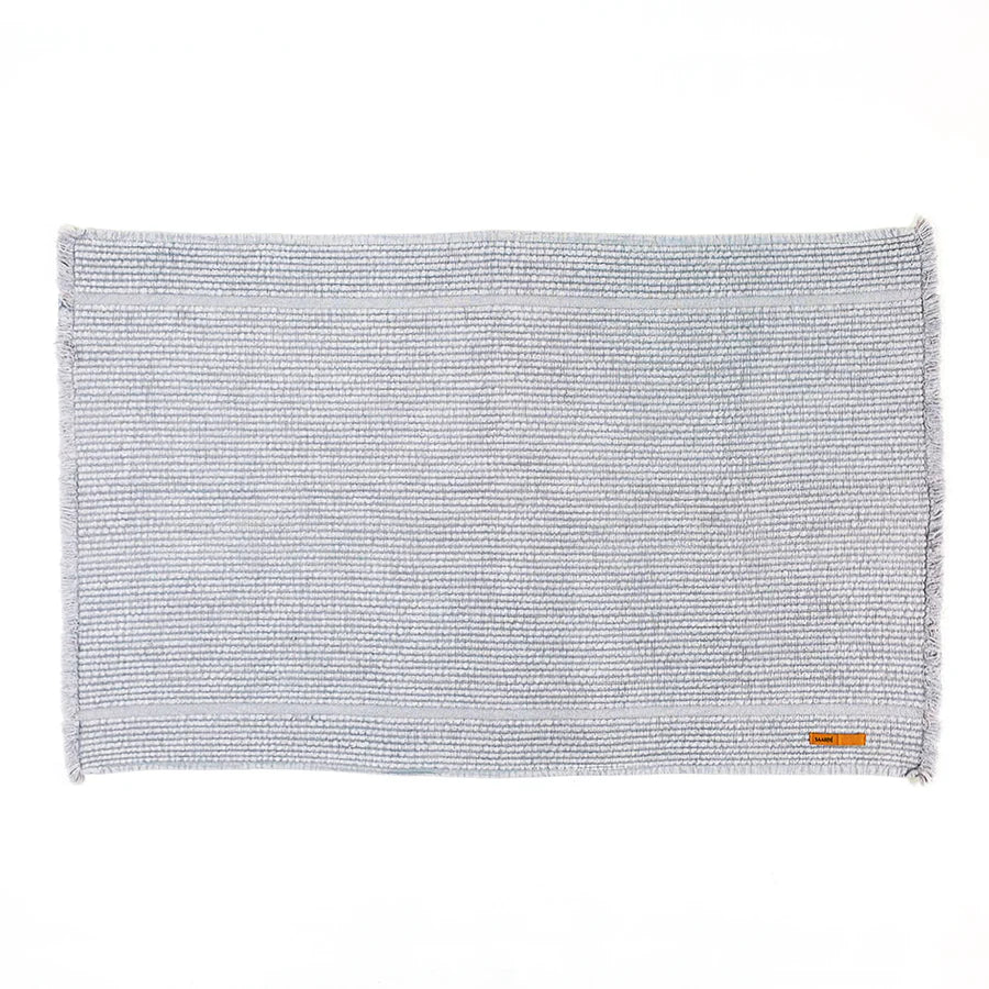 Saarde Vintage Ribbed Bath Mat - Pale Gry