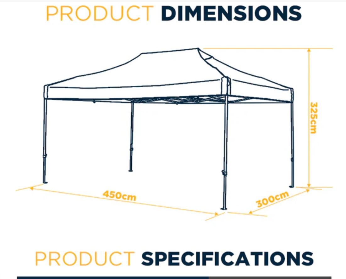 Oztrail Commercial Deluxe 4.5 Gazebo