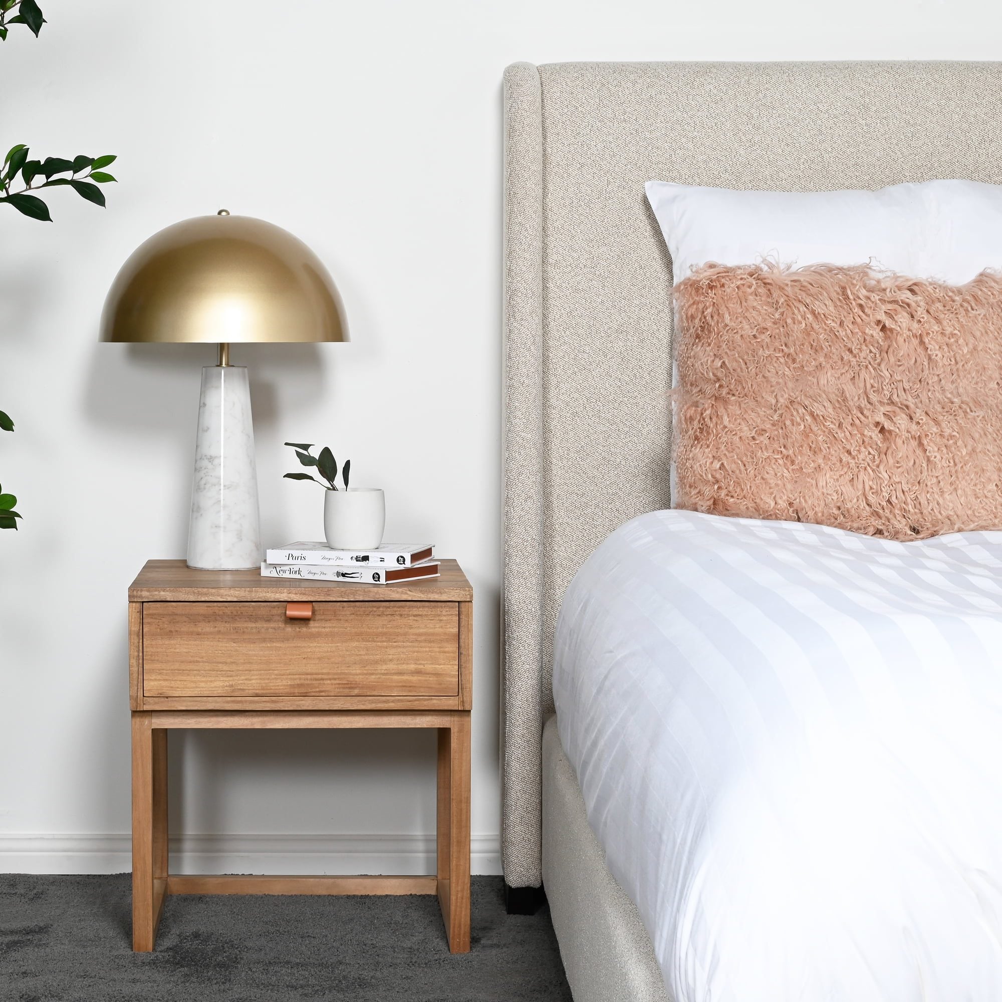 Tibetan Fur Nude Cushion - Square