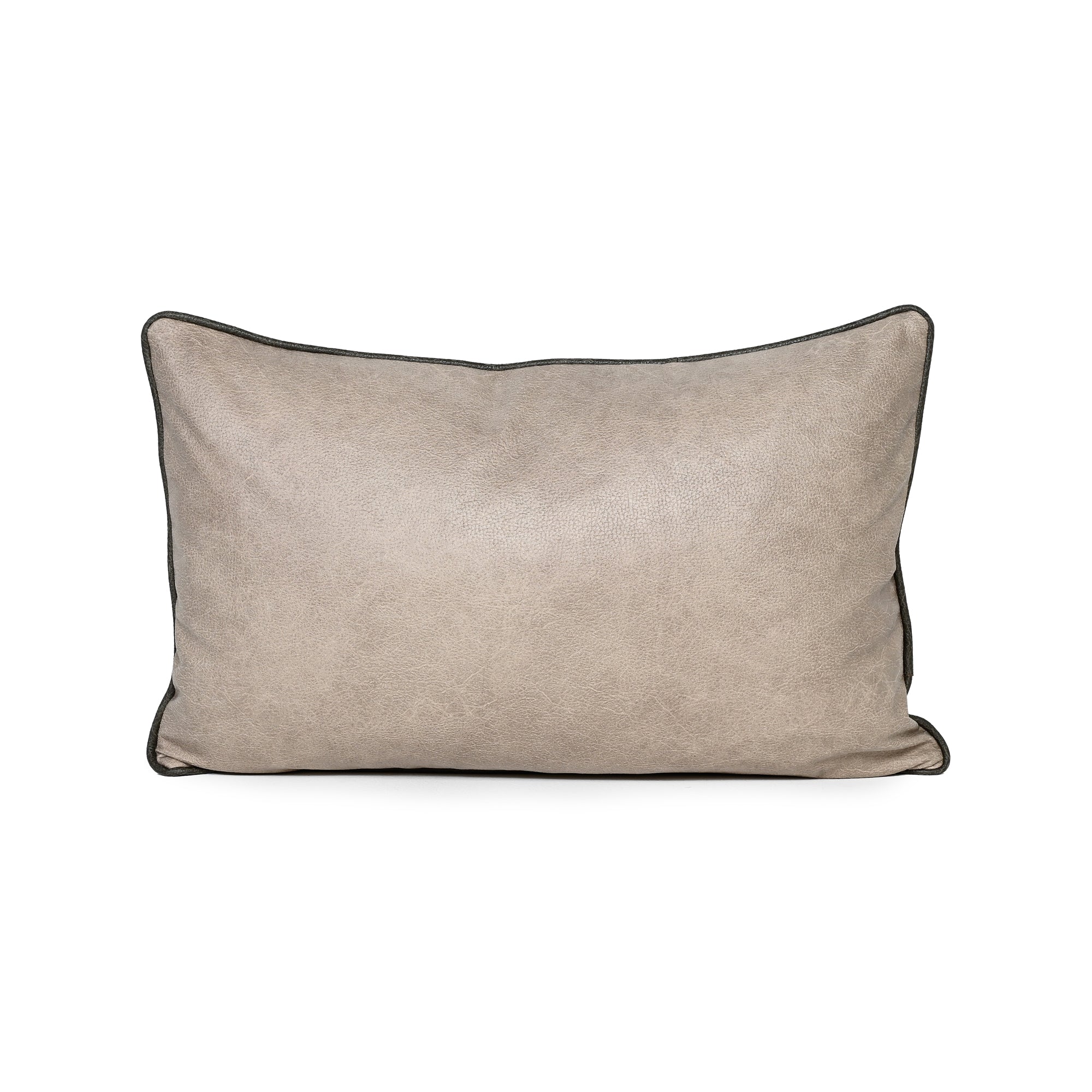 Art Leather Taupe Cushion - Rectangle