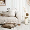 Art Leather Taupe Cushion - Square