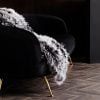 Tibetan Fur Hide - Charcoal & Snowflake