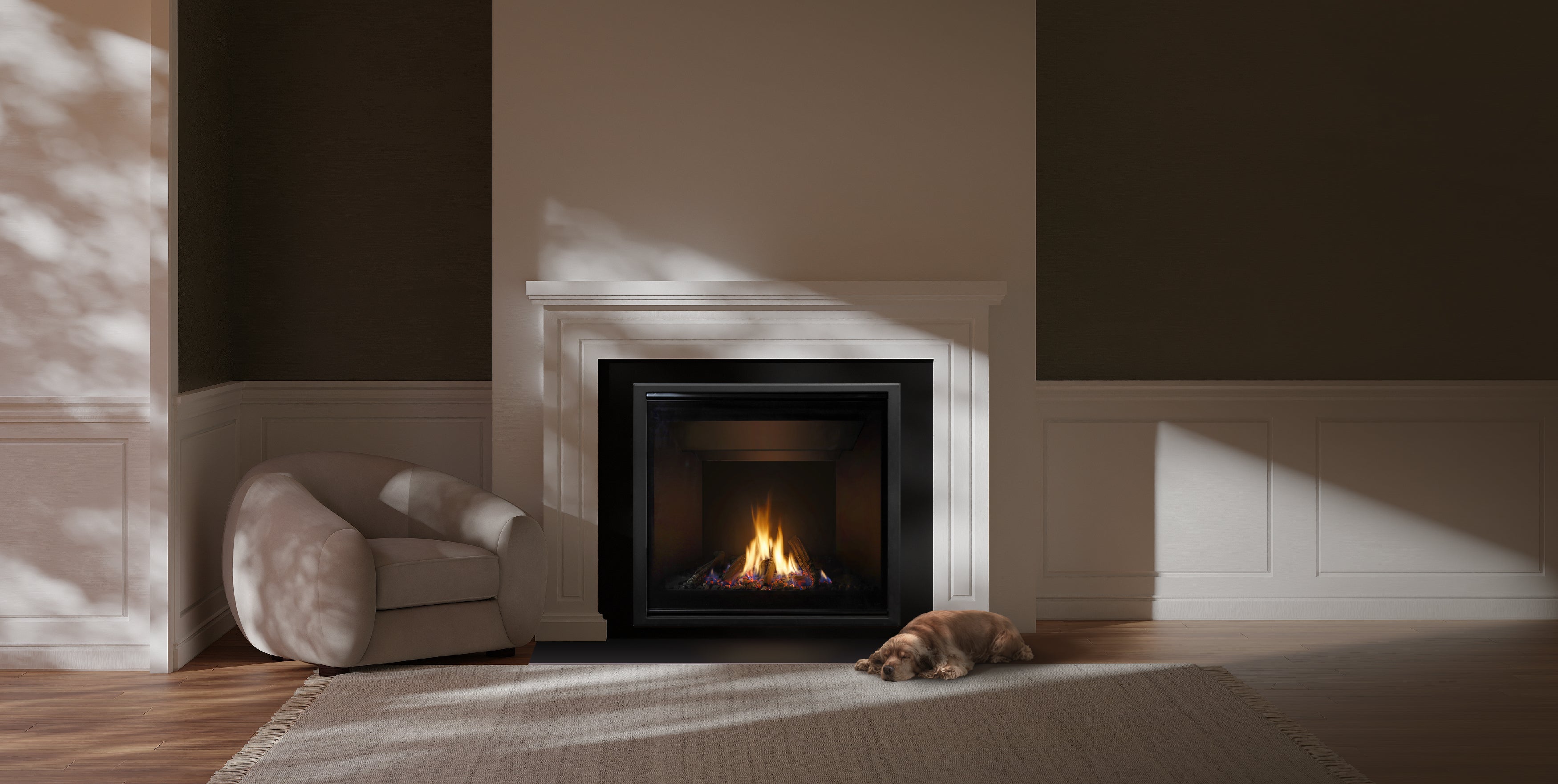 Escea DF Single Sided Range - Traditional Gas Insert Fireplace