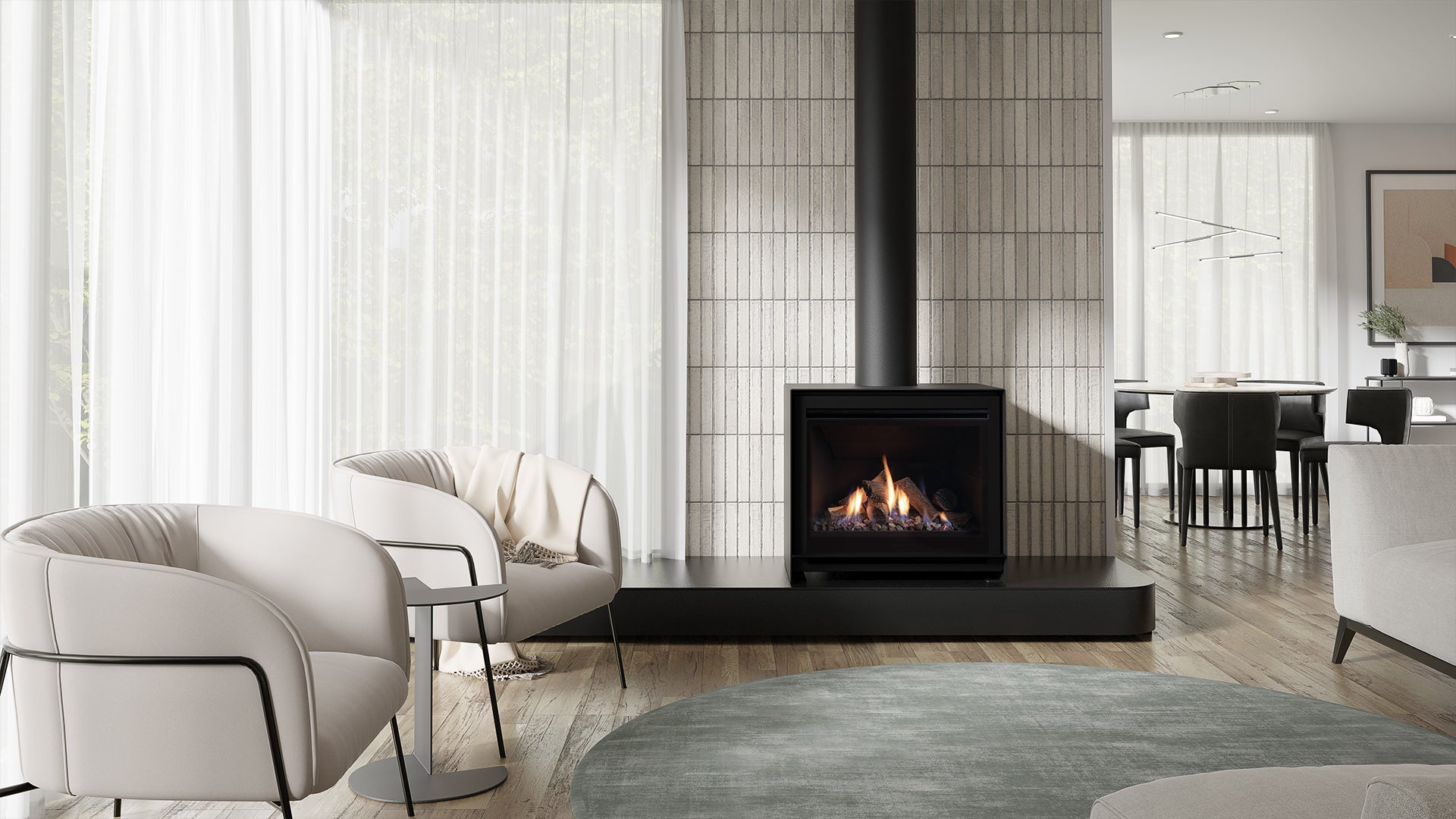 Escea DFS Range - Freestanding Gas Insert Fireplace