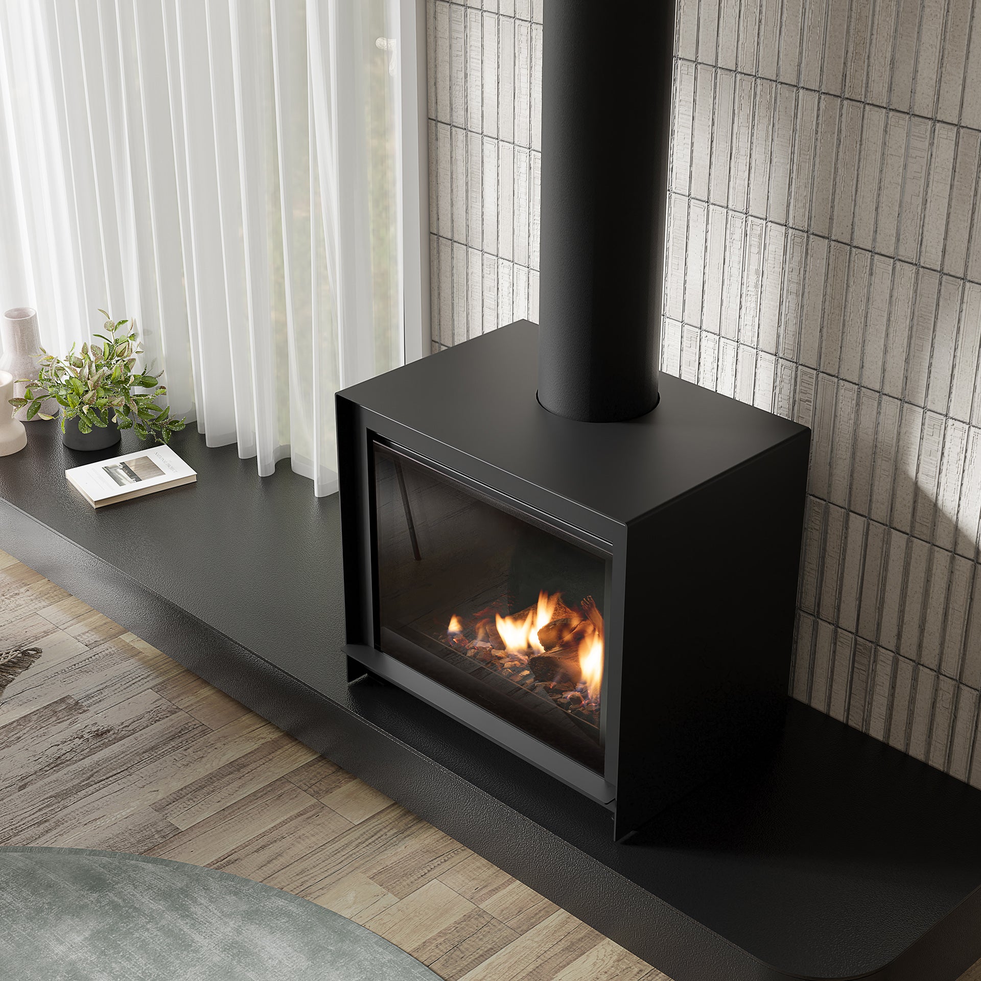 Escea DFS Range - Freestanding Gas Insert Fireplace