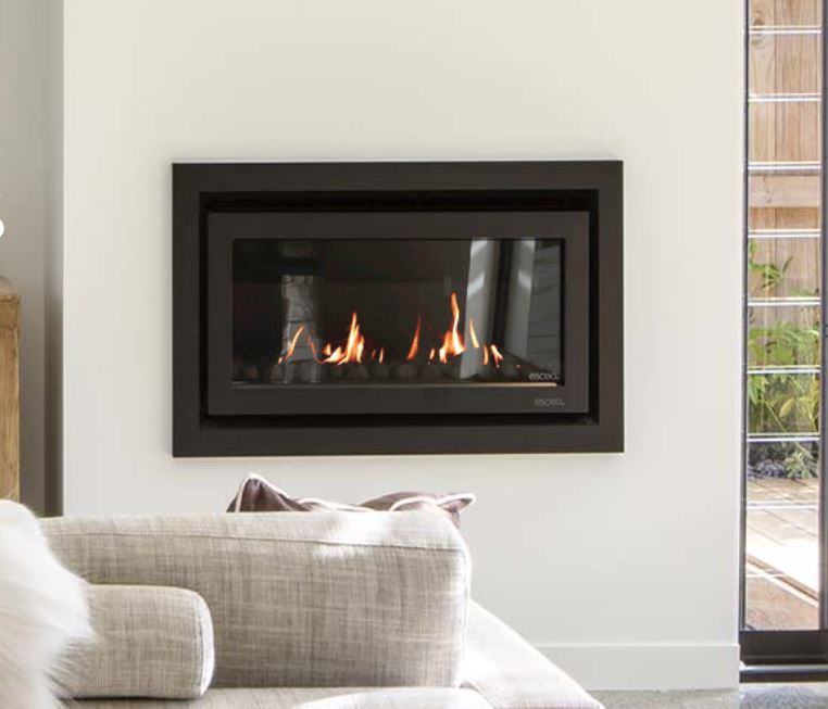 Escea DL Single Sided Range - High Output Gas Insert Fireplace