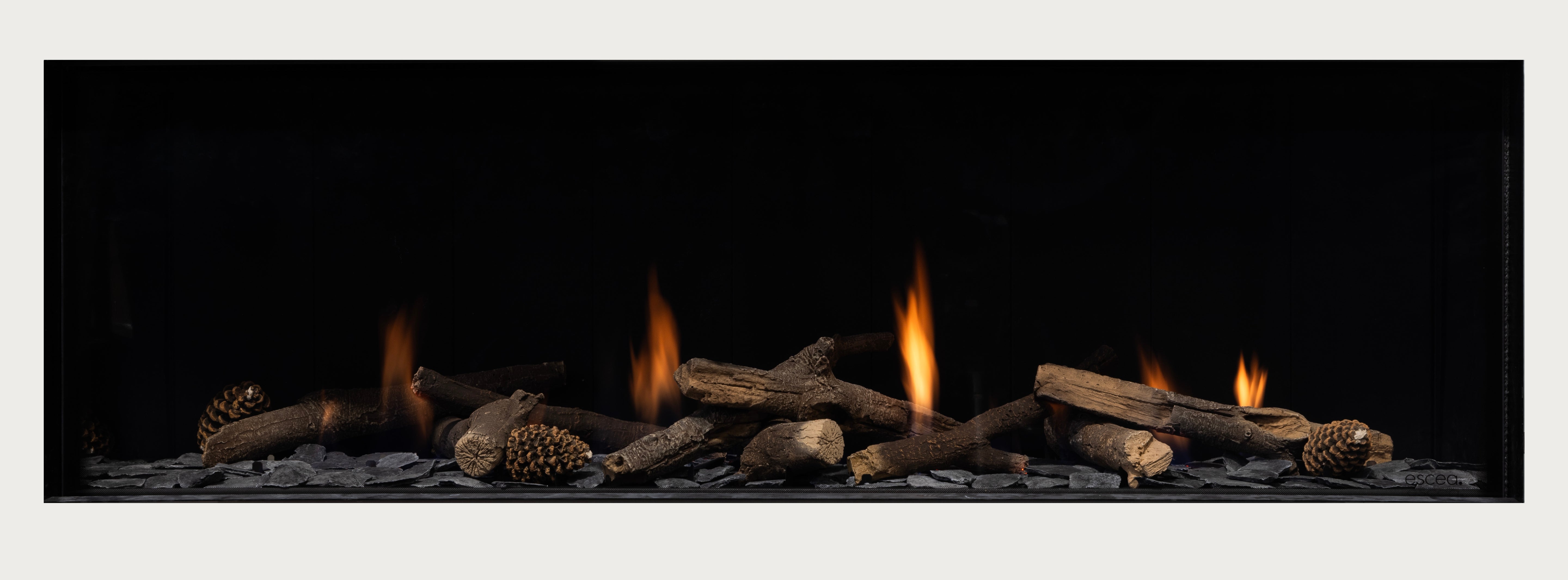 Escea DS Single Sided Range - Frameless Gas Insert Fireplace