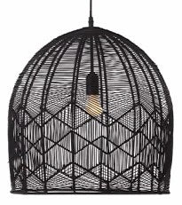 Kudu Paper String Dome Lightshade Black