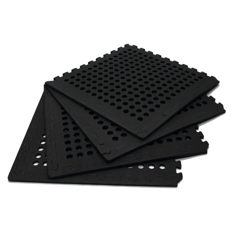 Oztrail Foam Floor Mat Black - 4 Pack