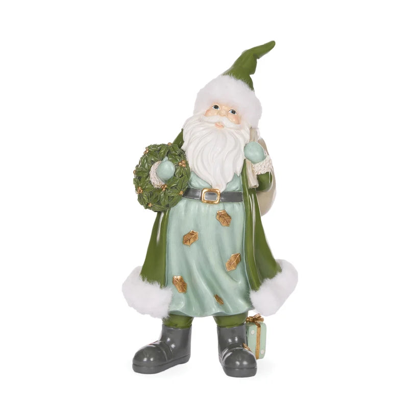 Woodland Forest Santa W/ Wreath