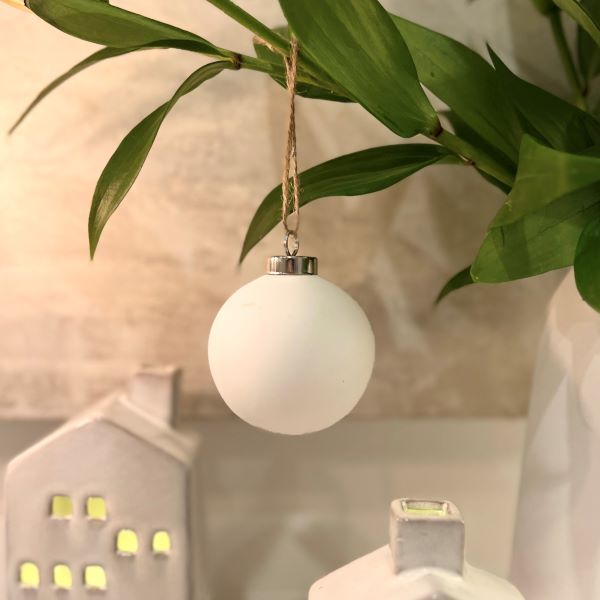 Lucia Ceramic Hanging Christmas Ball