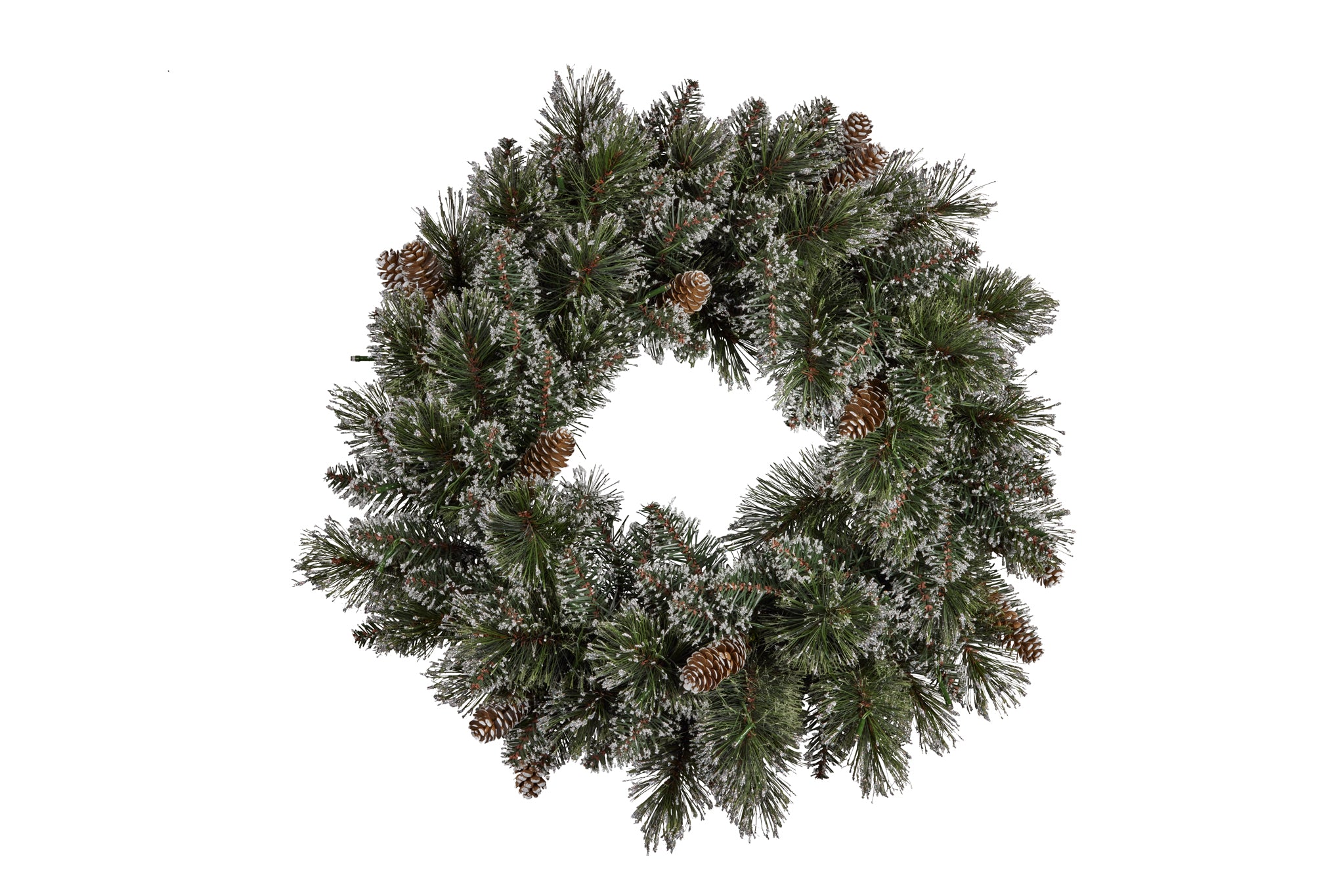 Swish Christmas Wreath wLights Cashmere