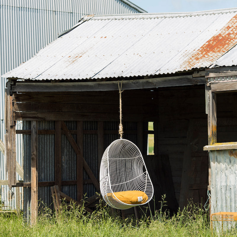 Hokianga Hanging Chair/Stainless Steel - White