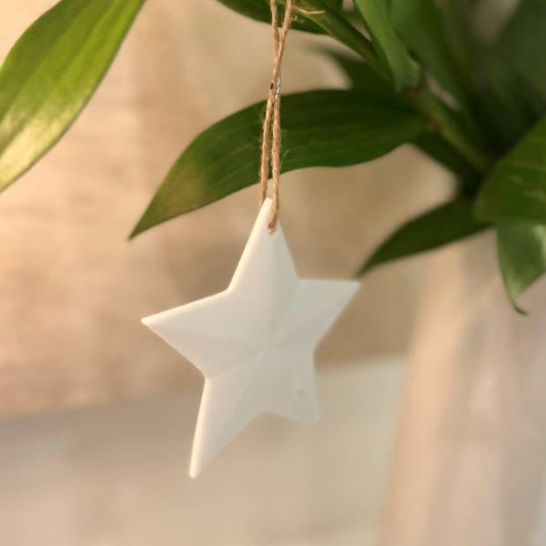 Lucia Ceramic Christmas Tree Hanging Ornament - Star