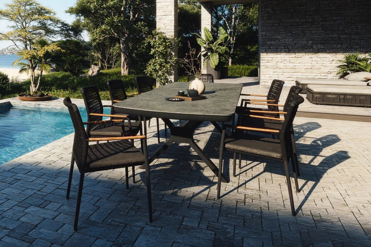 Melton Craft Otway Outdoor Extension Table- Charcoal