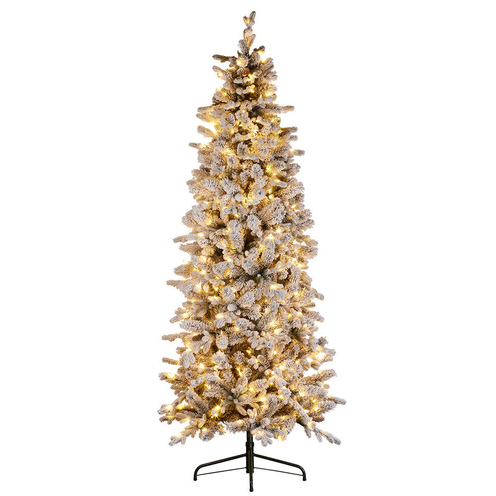 Tree With Lights Slim Glittery Gold Pine