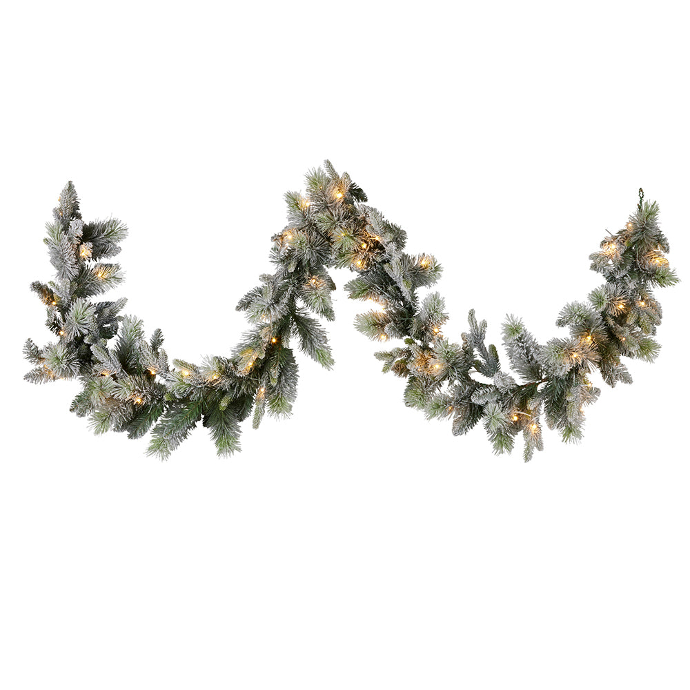Garland With Lights Snowy Stamford Spruce