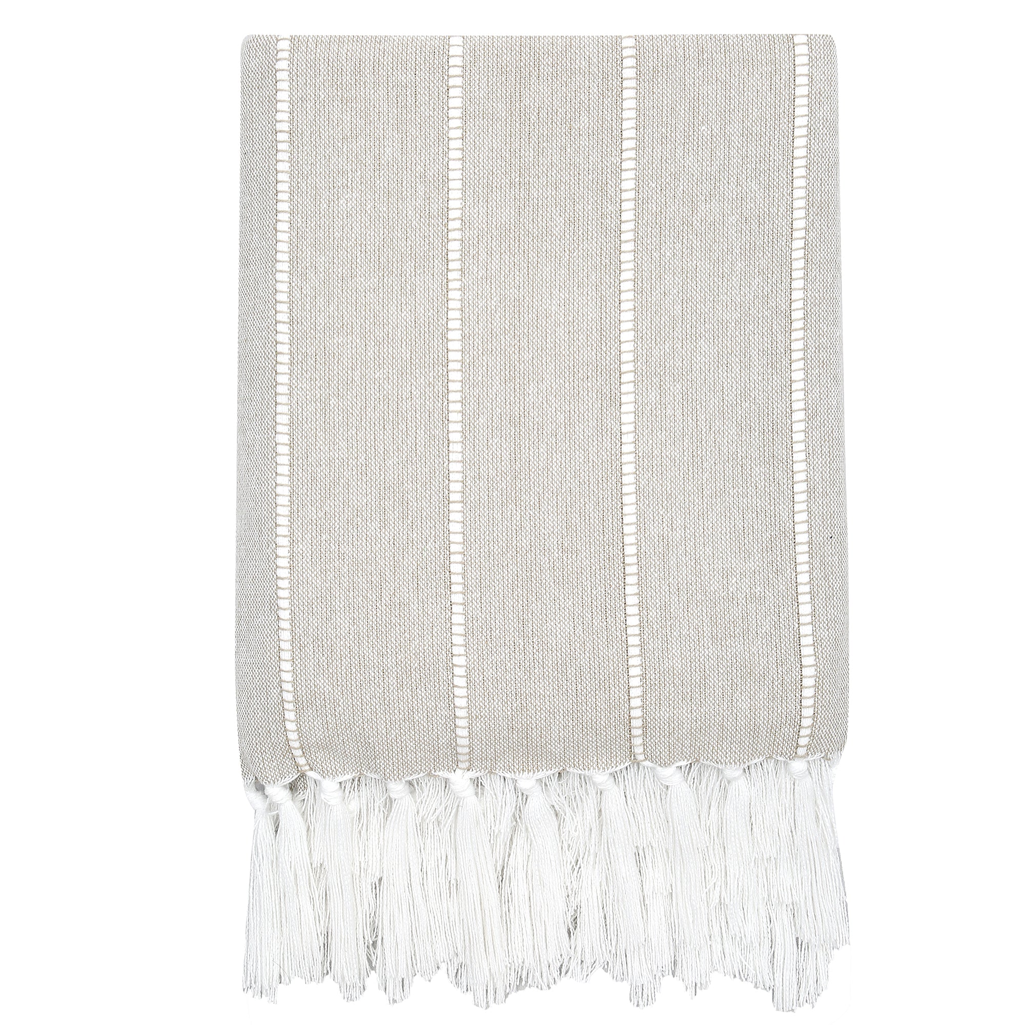 Taupe Cotton Throw - 130 x 150cm