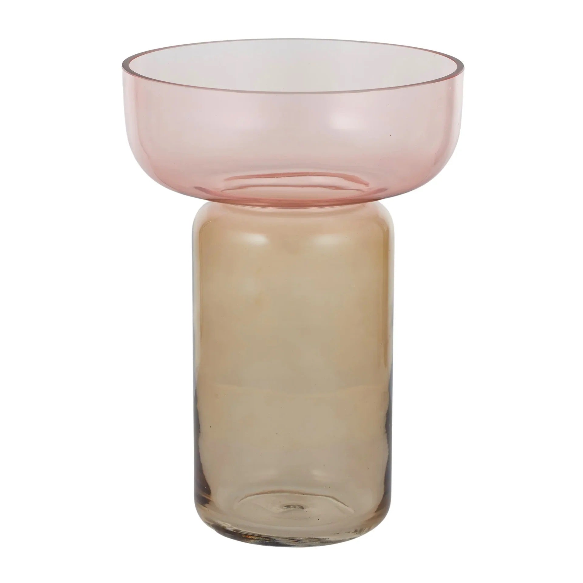 Asta Glass Vase- Pink Amber