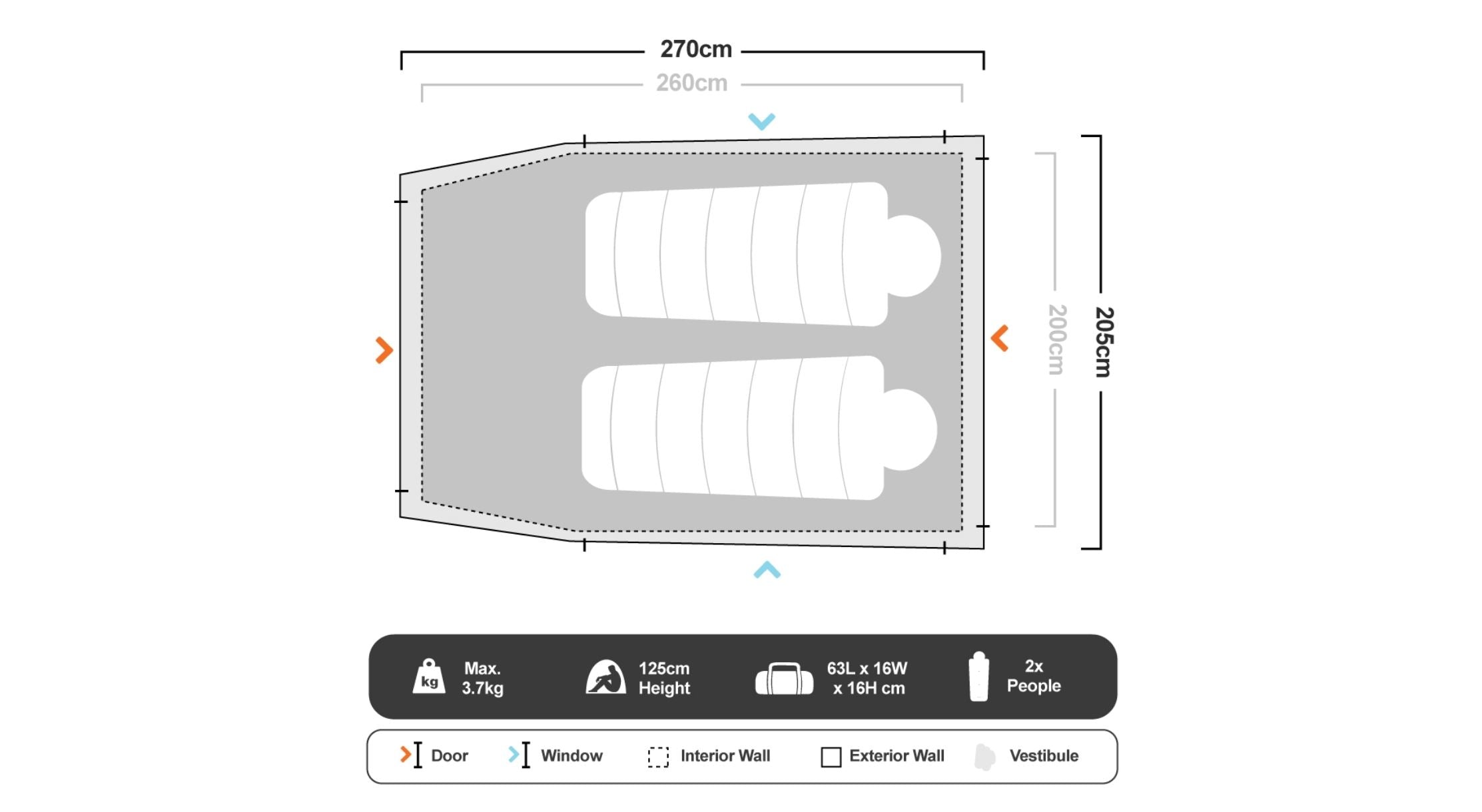 Oztrail Skygazer 3XV Dome Tent