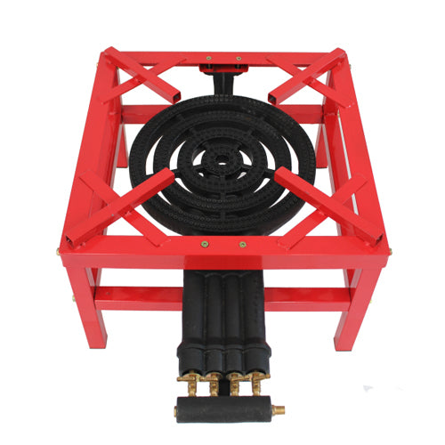 4 Ring Cast Iron Stock Pot Burner & Stand - LPG - 6.9kPA