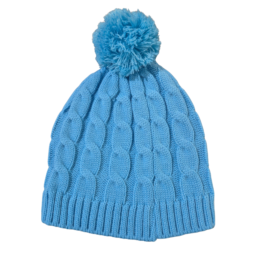 Cableknit Beanie - Blue