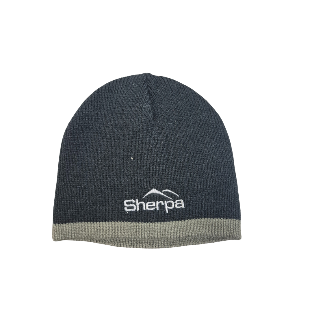 Sherpa Beanie - Black & Grey