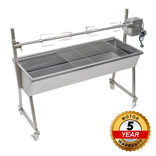 BBQ Spit Rotisseries Master 1200 Stainless Steel Spit Roaster with 30kg Motor