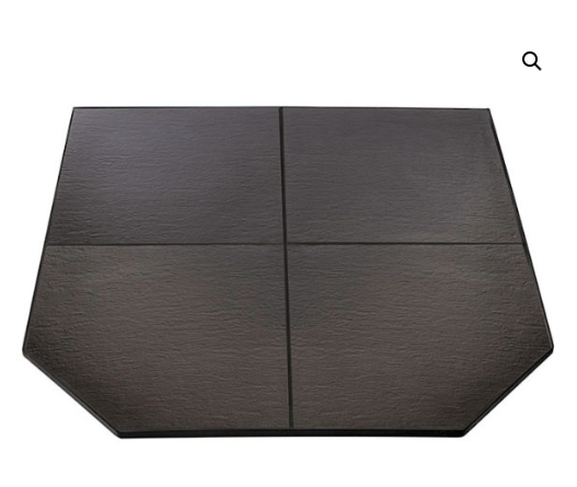 Maxiheat Hearth Matt Grey/Charcoal 1m x 1m Metal Edge