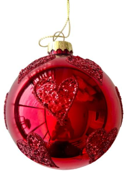 Gllitter Heart Bauble