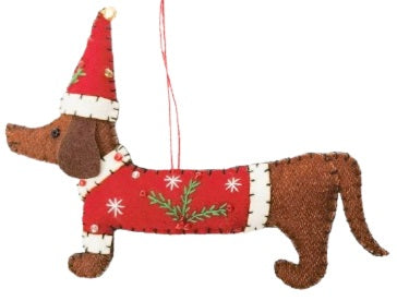 Christmas Sausage Dog Fabric