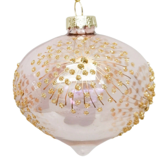 Dandelion Onion Glass Baubles Pink