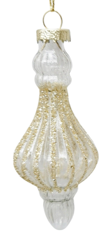 Bulb Drop Glass Baubles Clear