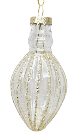 Bulb Glass Baubles Clear