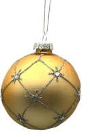 Glass Bauble Champagne Pearl