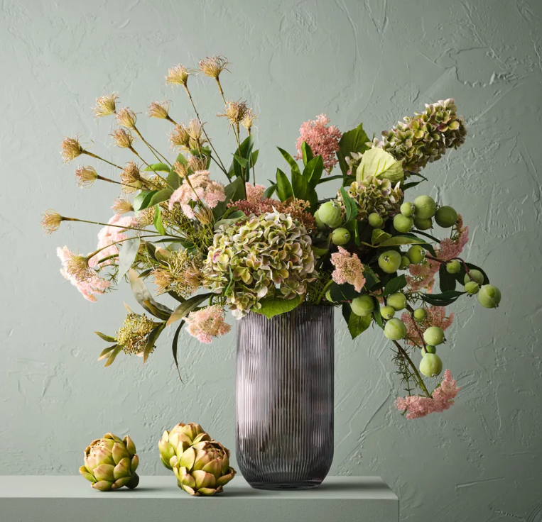 FI Hydrangea Green Purple 68cm