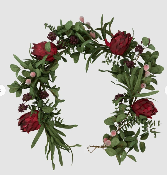 Mixed Native Protea Garland Red 190cm