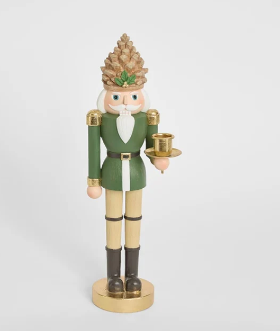 Whitehall Nutcracker with candle holder