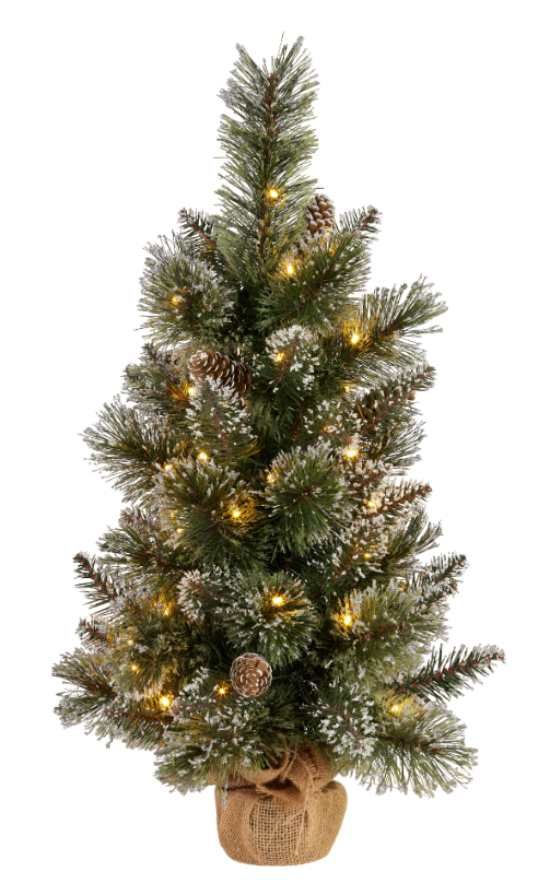 2Ft Tree wLights Cashmere Potted