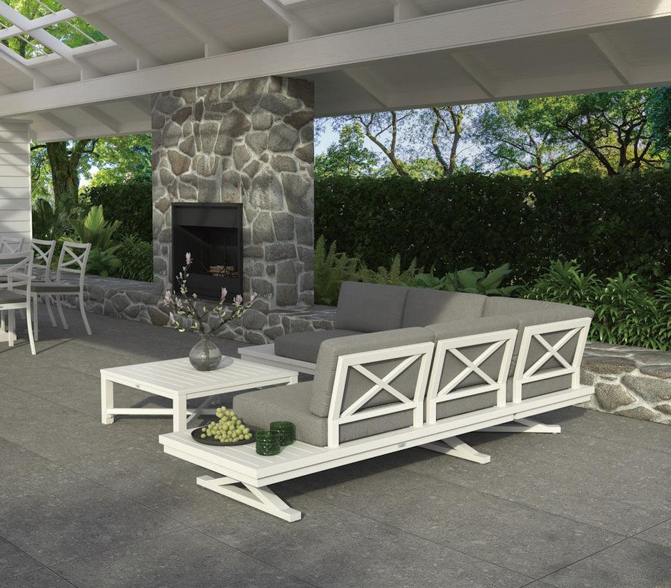 Bridgeport 3 Piece Lounge Setting - White