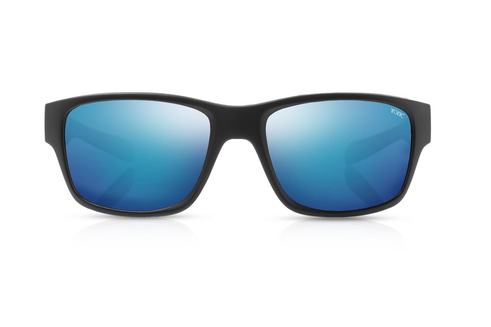 Tonic Tango Sunglasses - Matt Black - Blue Mirror Lens