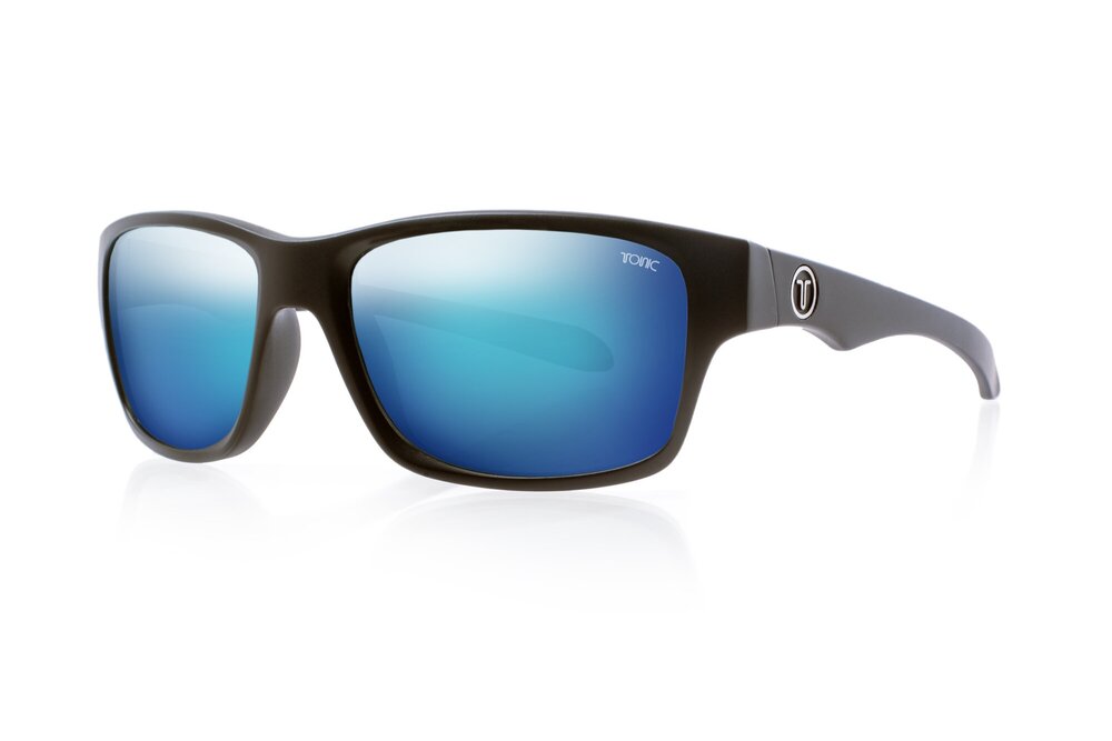 Tonic Tango Sunglasses - Matt Black - Blue Mirror Lens