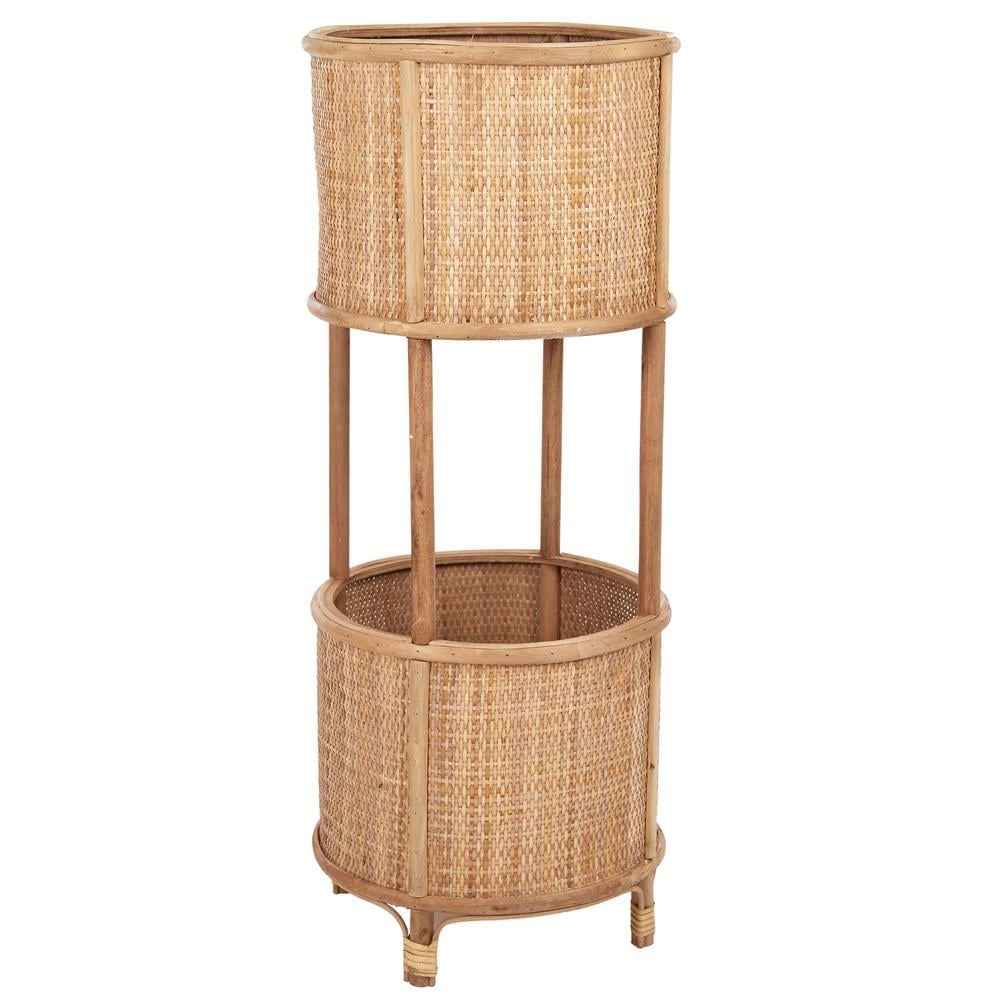 Teulia Rattan Double Planter 35.5x91